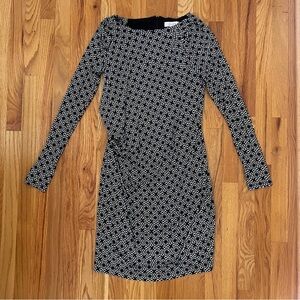 LOFT Maternity Black & White Long Sleeve Dress – Size M